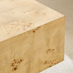 43.31 Inch Burl Wood Veneer Coffee Table