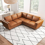 Erman Leather Sectional Sofa