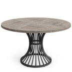 47" Farmhouse Round Dining Table for 4-6