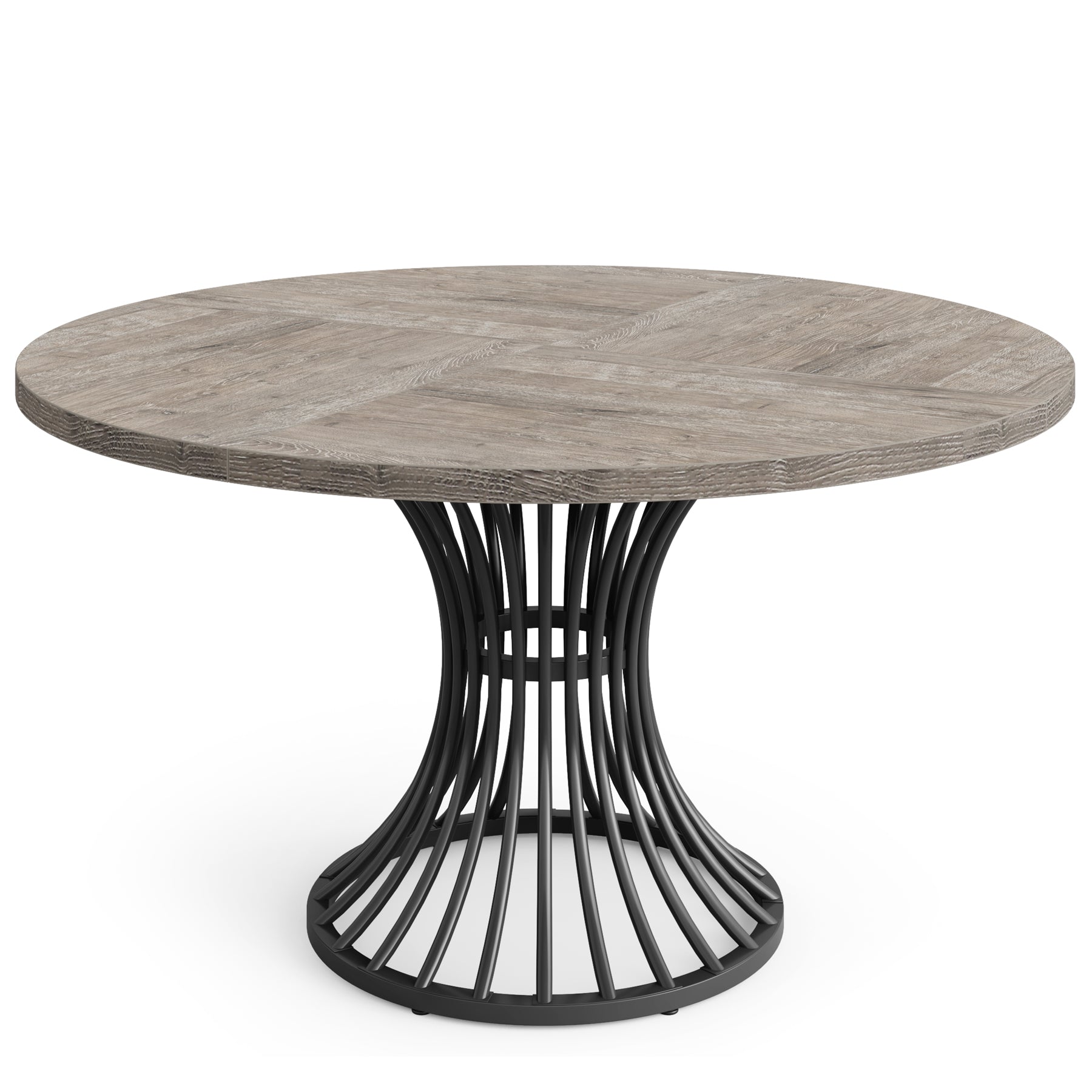 47" Farmhouse Round Dining Table for 4-6