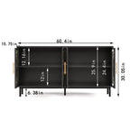 60.3 " Decorative Cabinet with 4 Doors