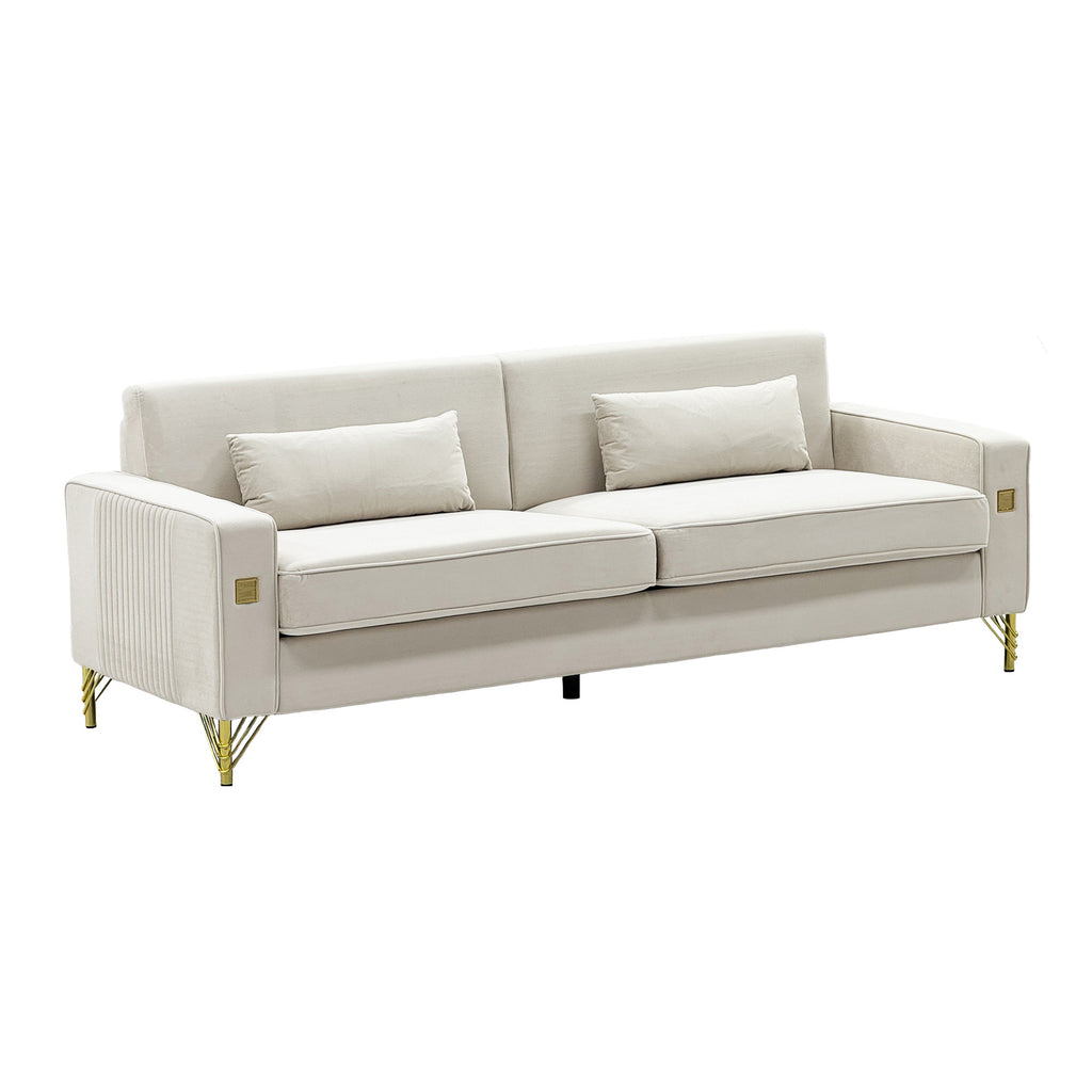 FX-P18-BE(SOFA) Modern Velvet Sofa