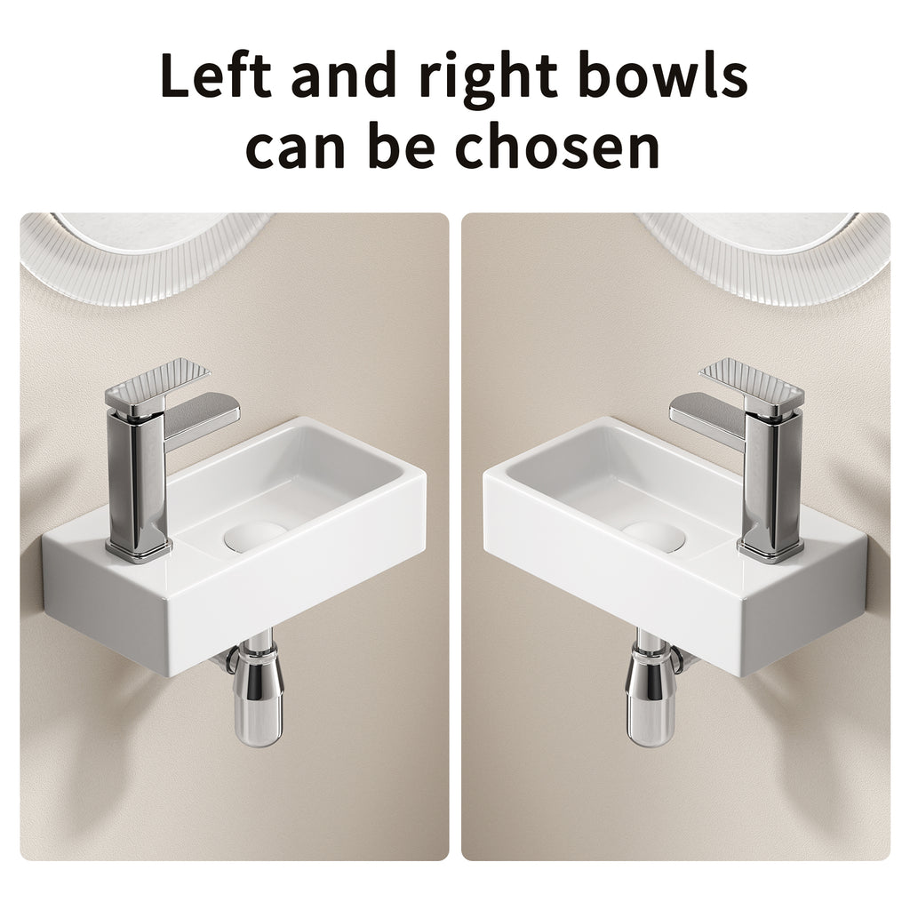 Wall-Mounted Ceramic Bathroom Sink