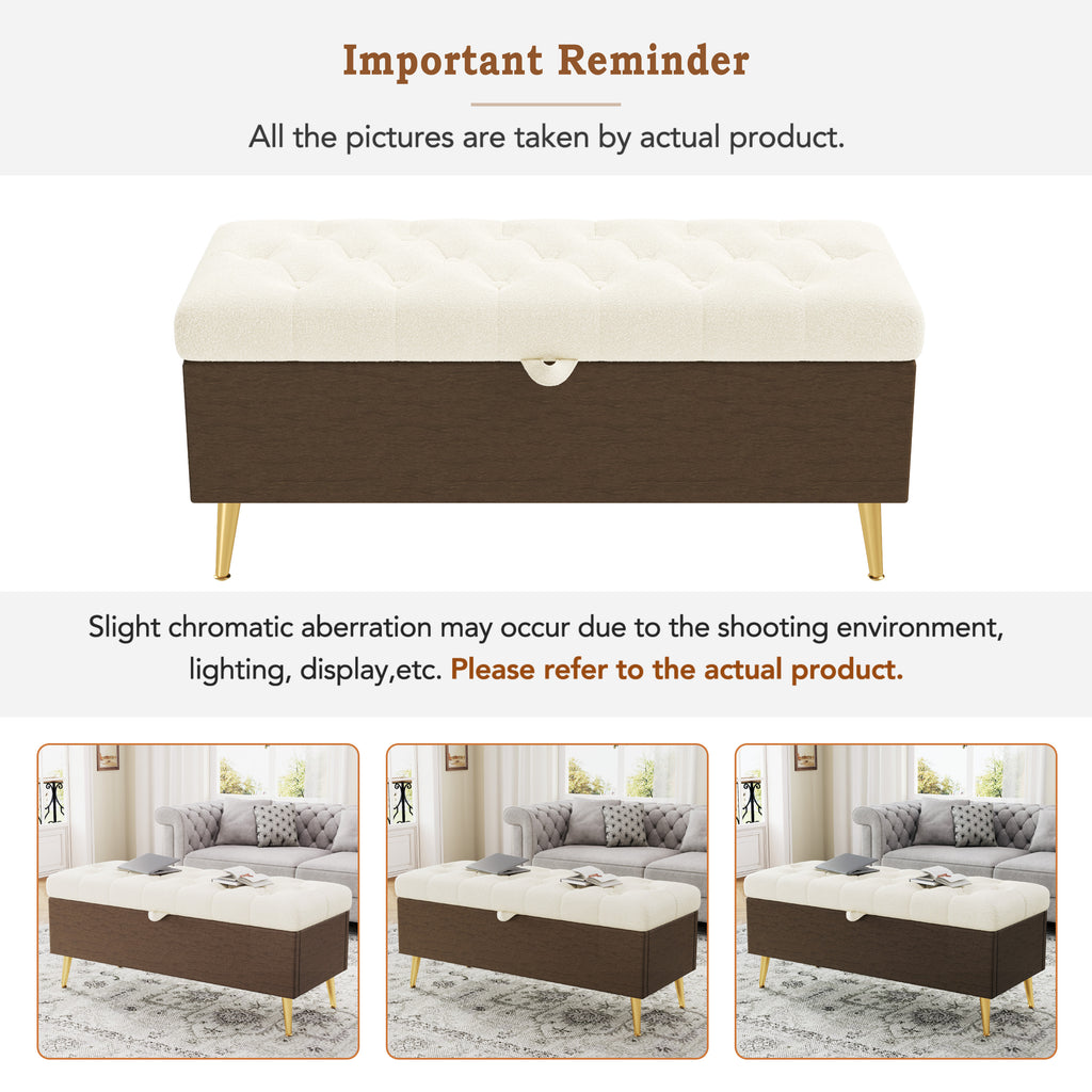 Modern Storage Ottoman Bench