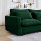 Modern 2 Seater Corduroy Fabric Sofa