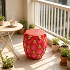13.4" Oversized Resin Dragon Fruit Stool