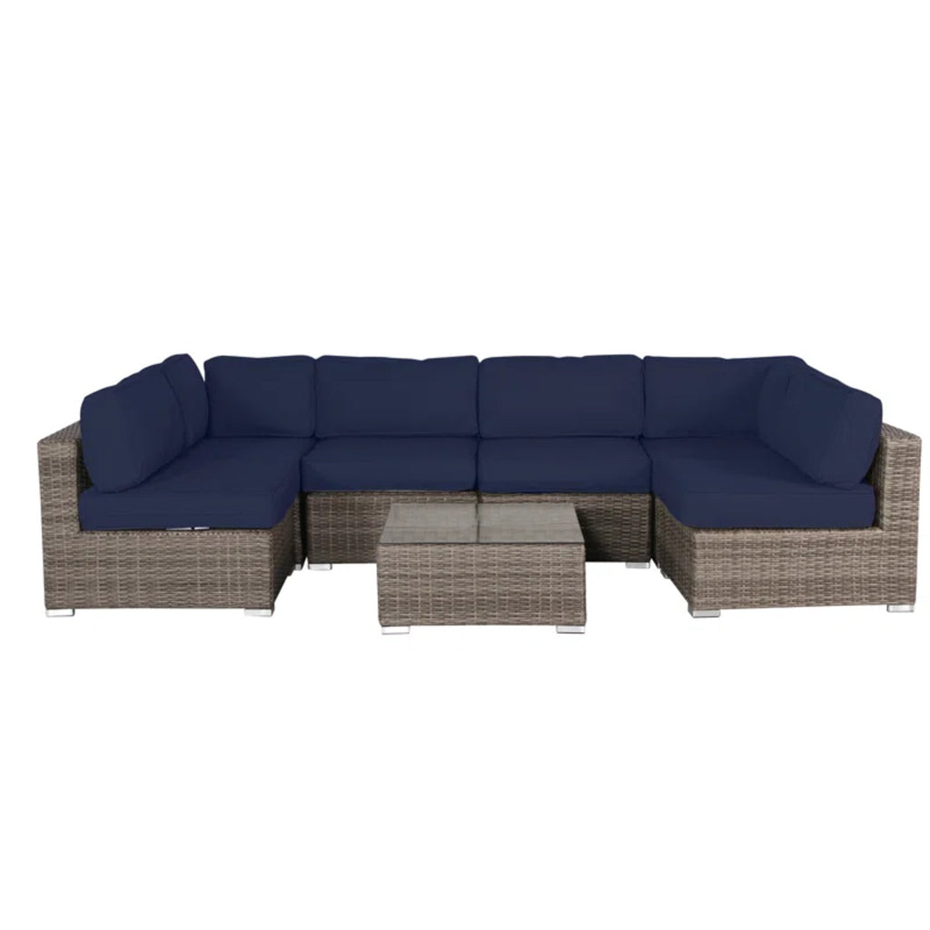 All-Weather Wicker 6-Person Outdoor Sofa Set