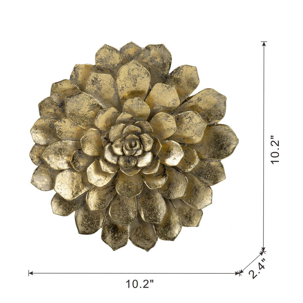 D10.2" Succulent Wall Plaque - 2 Piece Set