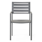 Outdoor Modern Aluminum Dining Chair Set of 2