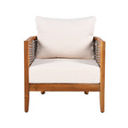 Outdoor Unique Tub Design Armchair with Woven Rope