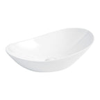 White Oval Ceramic Vessel Sink