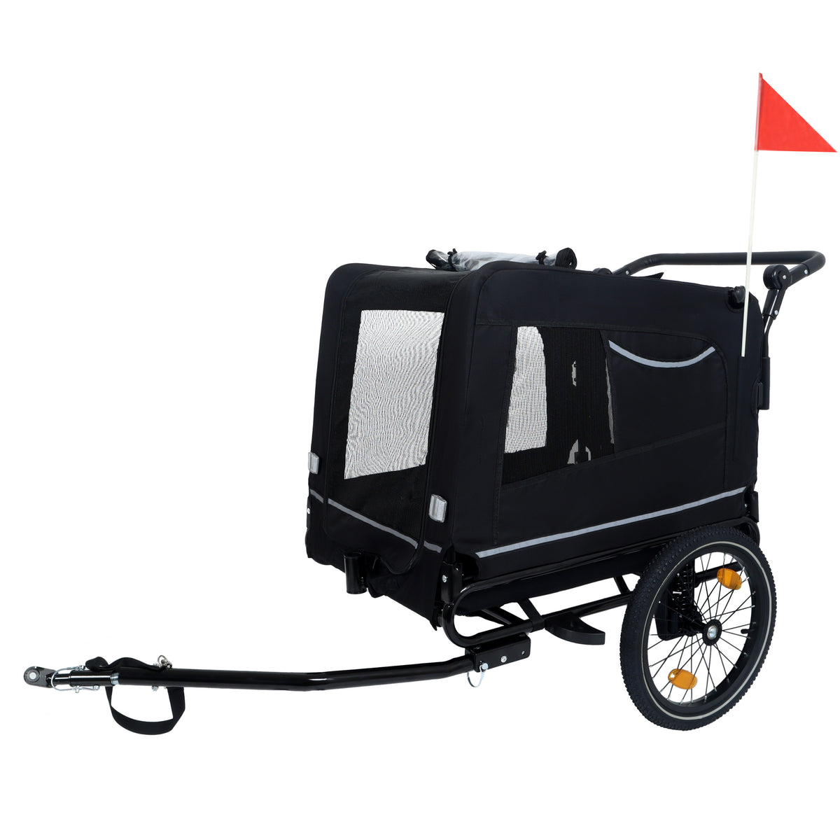 Extra Large 2-in-1 Bike Trailer & Push Cart for Pets