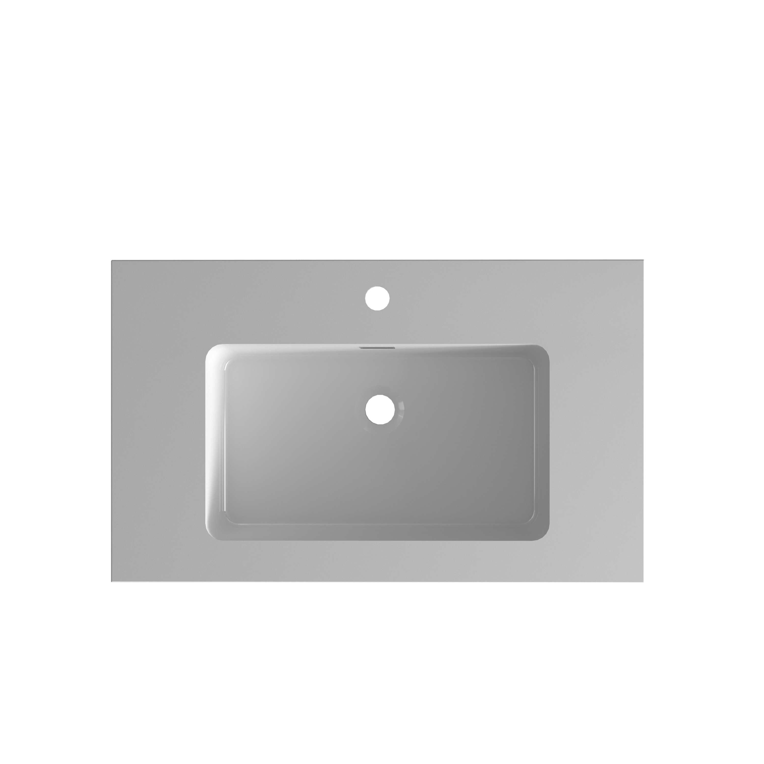 Glossy White Integrated Solid Surface Basin