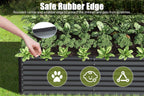 6x3x2ft Galvanized Raised Garden Bed