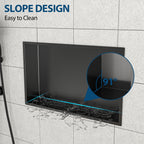 21" x 13" Stainless Steel Shower Niche, Gunmetal