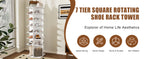 7-Tier Rotating Shoe Rack Tower