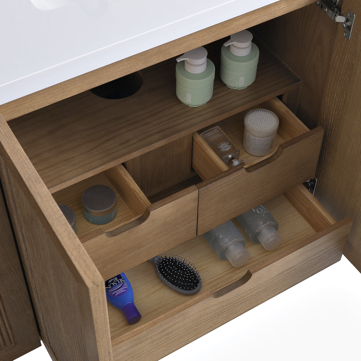 Light Coffee Freestanding Single Sink Bathroom Vanity