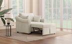 Chenille Convertible Sleeper Chair with Adjustable Backrest