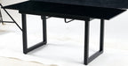 Square Extendable Dining Table with Metal Legs