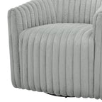 Alexa Ultra Plush Wide Cord-like Swivel Barrel Chair