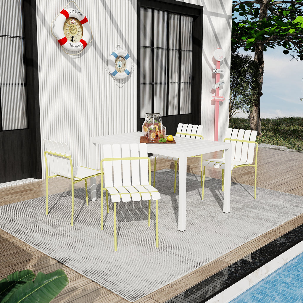 Summer 4-Pack Modern Striped Color Block Chairs
