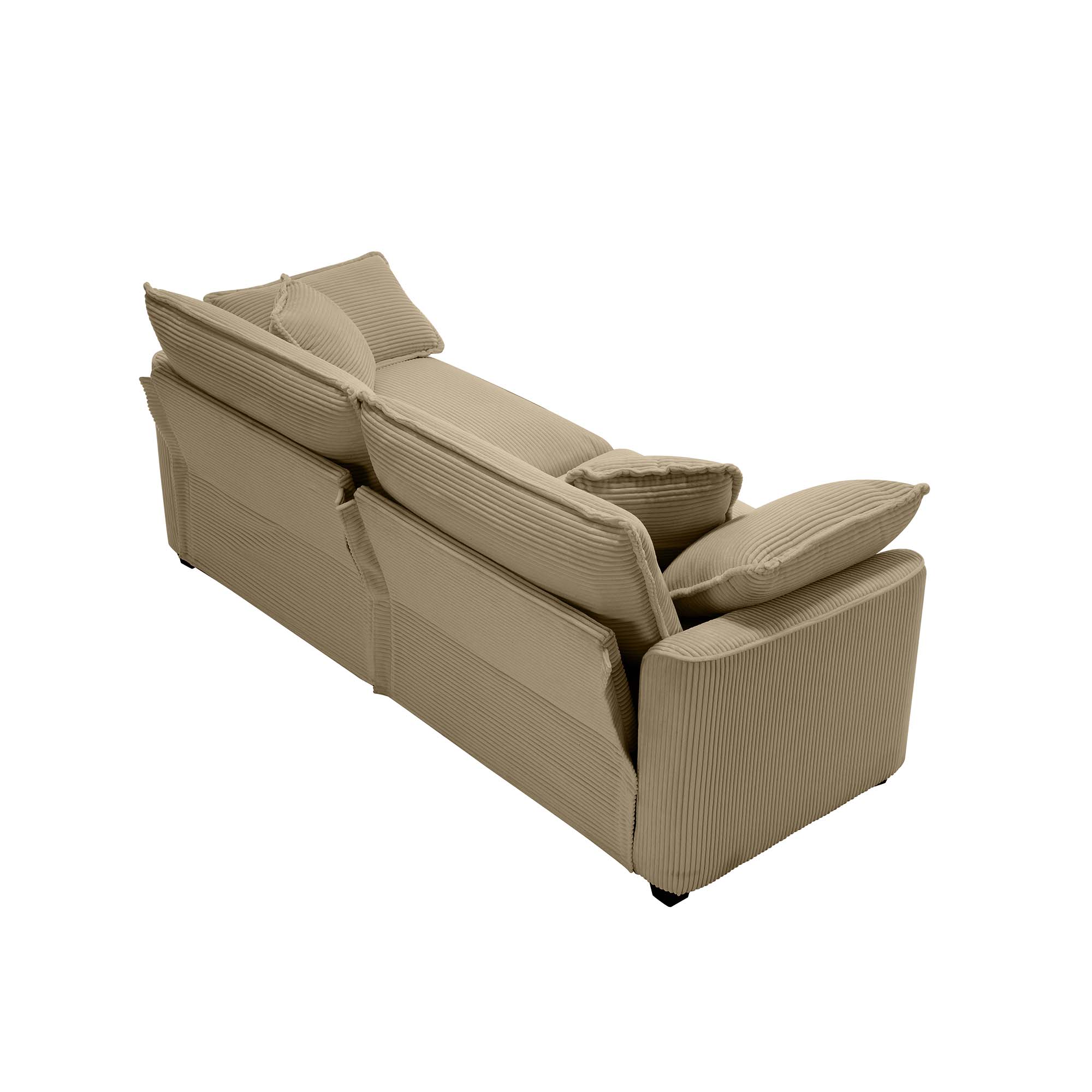 Warm and Cozy Sofa Set with Soft Cushions and Pillows
