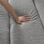 Oversized 3 Seater Compressed Sofa with Chenille Fabric