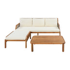 3 Piece Acacia Wood Patio Furniture Set