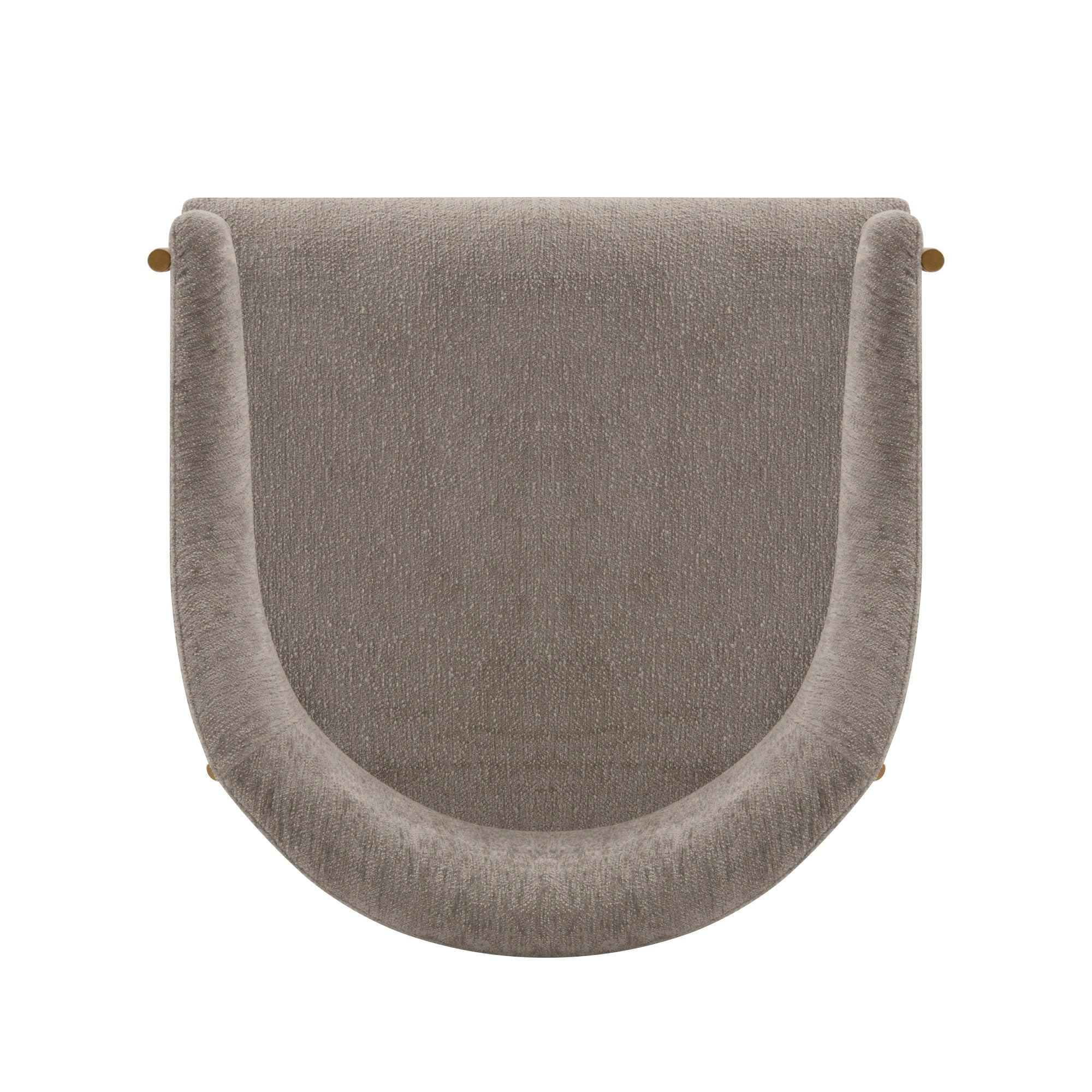 Lia Metal Chenille Armchair in Stone