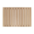 Cedar Wood Shower Mat - Non-Slip Slatted Wooden Bath Mat