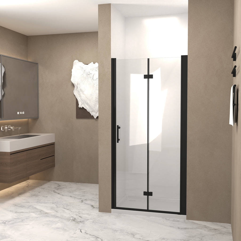 33-32" x 72" Bifold Shower Door with Tempered Glass