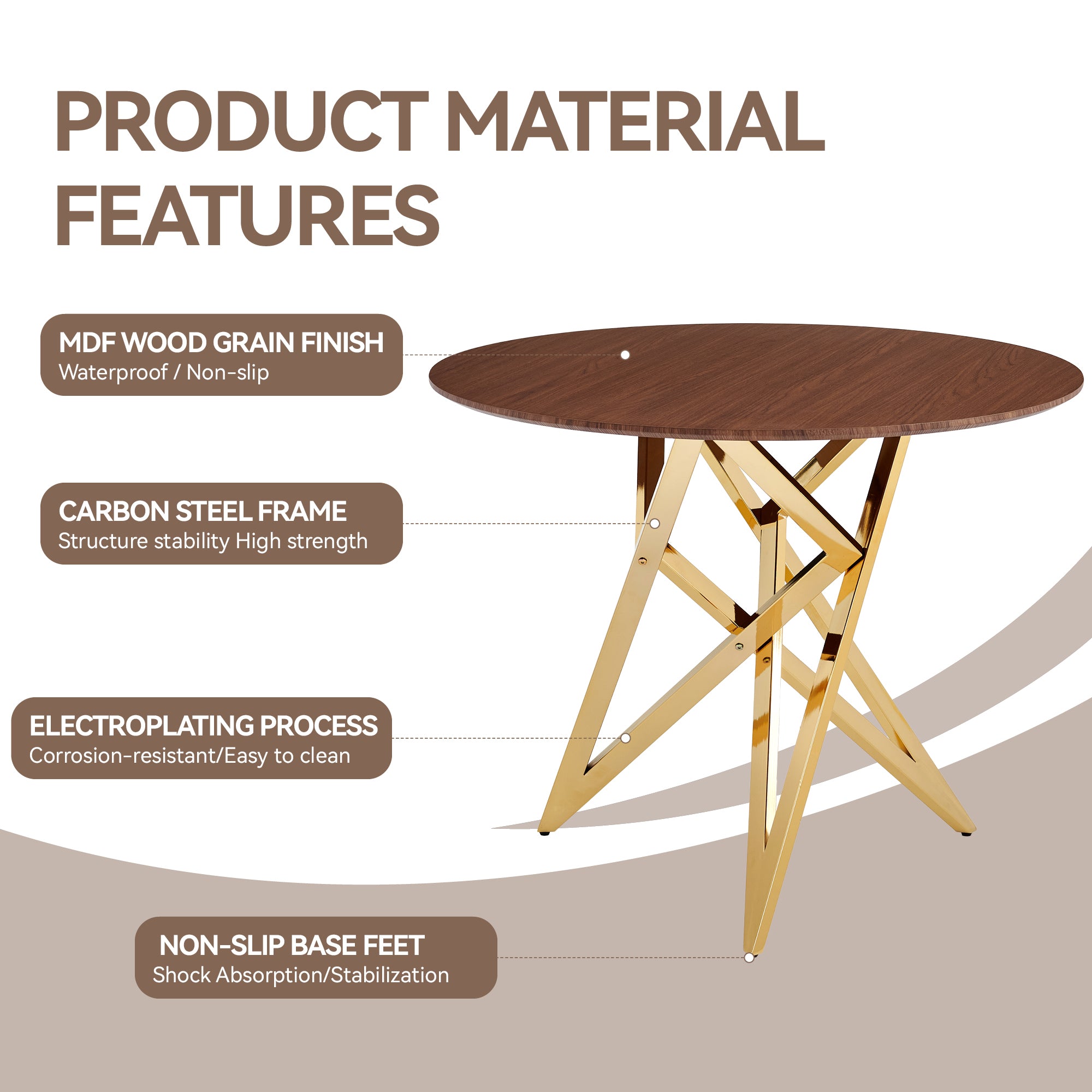 37-Inch Round Dining Table