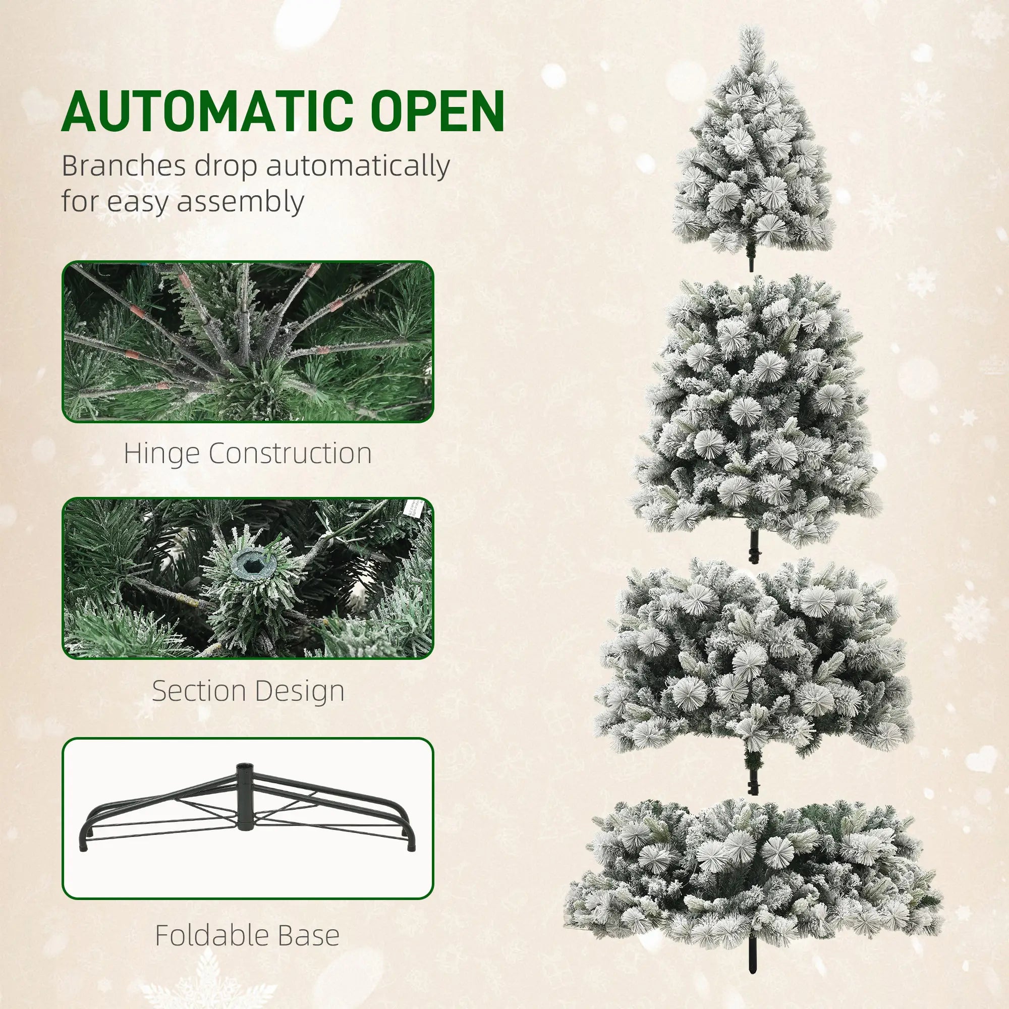 9 Ft Artificial Christmas Tree With 750 Clear Lights