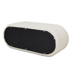 Fuji 49" Upholstered Oval Storage Bench