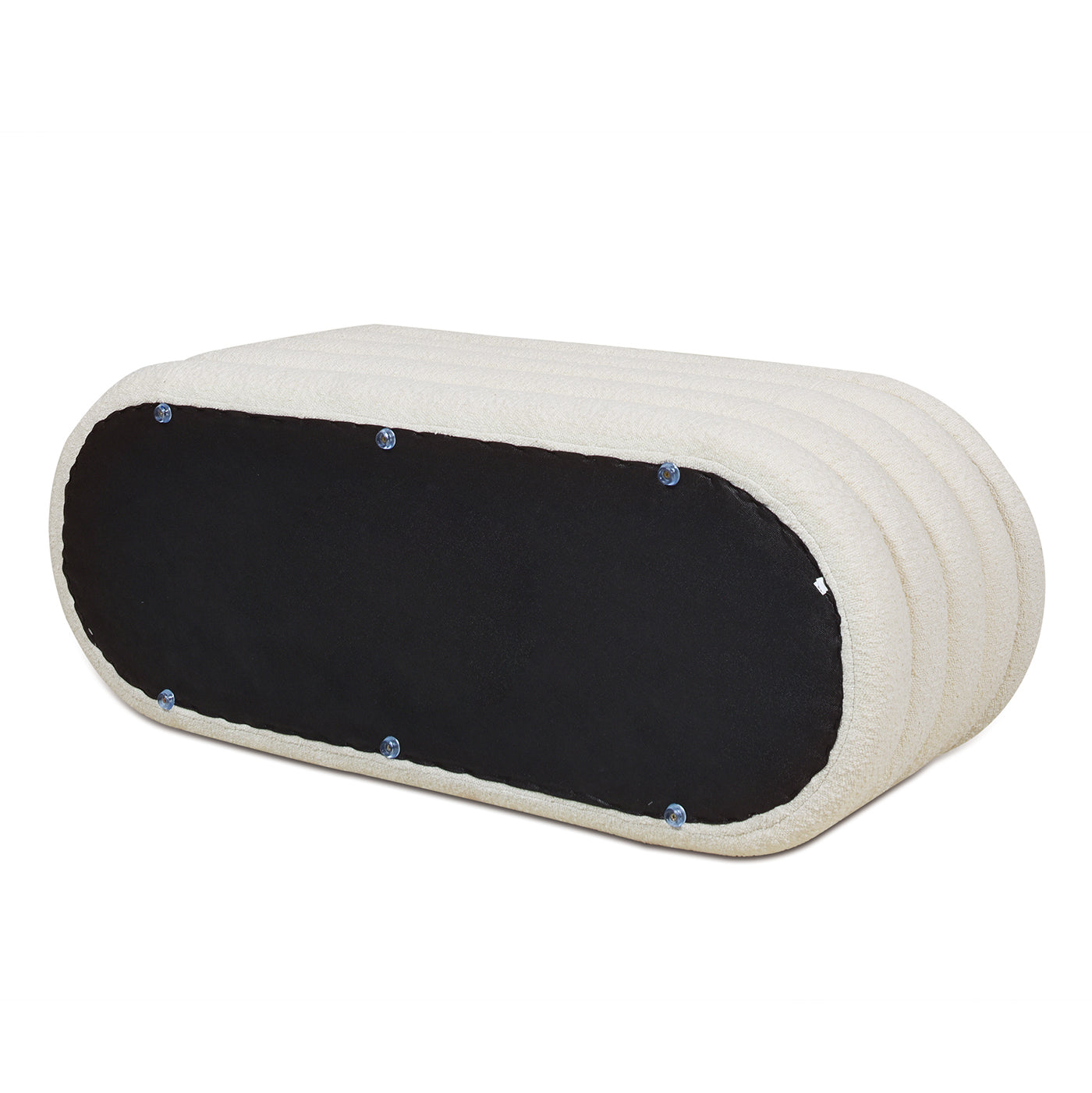 Fuji 49" Upholstered Oval Storage Bench