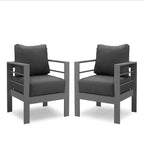 5-Piece Modern Aluminum Patio Conversation Set