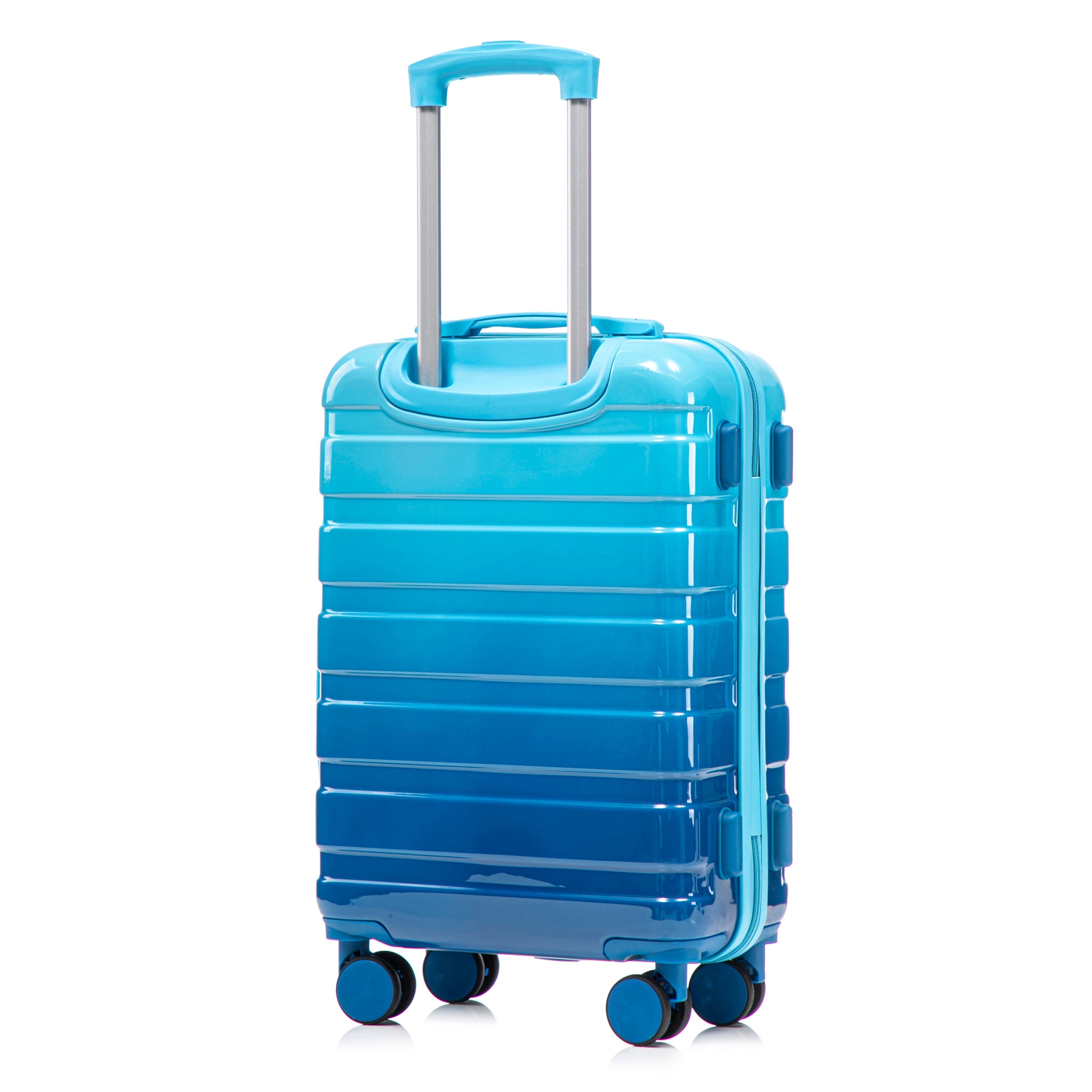 14'/20' 2-Piece PC Spinner Wheel Luggage Set with Gradient Color and Lock