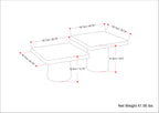 Zachary Cast Aluminum Coffee Table 2 Piece Set