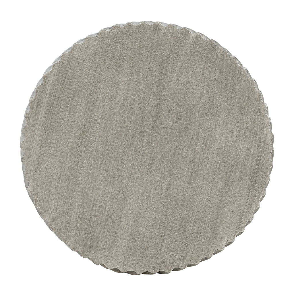 Outdoor MGO Concrete Hourglass Side Table with Spiral Pattern