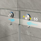 Brushed Nickel Double Bypass Sliding Shower Door