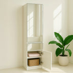 Elise Slim Modular Wood Closet Cabinet with Mirror