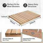 Cedar Wood Shower Mat - Non-Slip Slatted Wooden Bath Mat