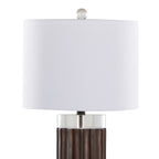 Cylinder Fluted 29.25" Contemporary Polyresin Table Lamp