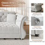 97.6" Oversized Chesterfield Pull Out Sofa Bed
