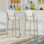 29'' Upholstered Bar Stools Velvet Counter Stool Set of 2