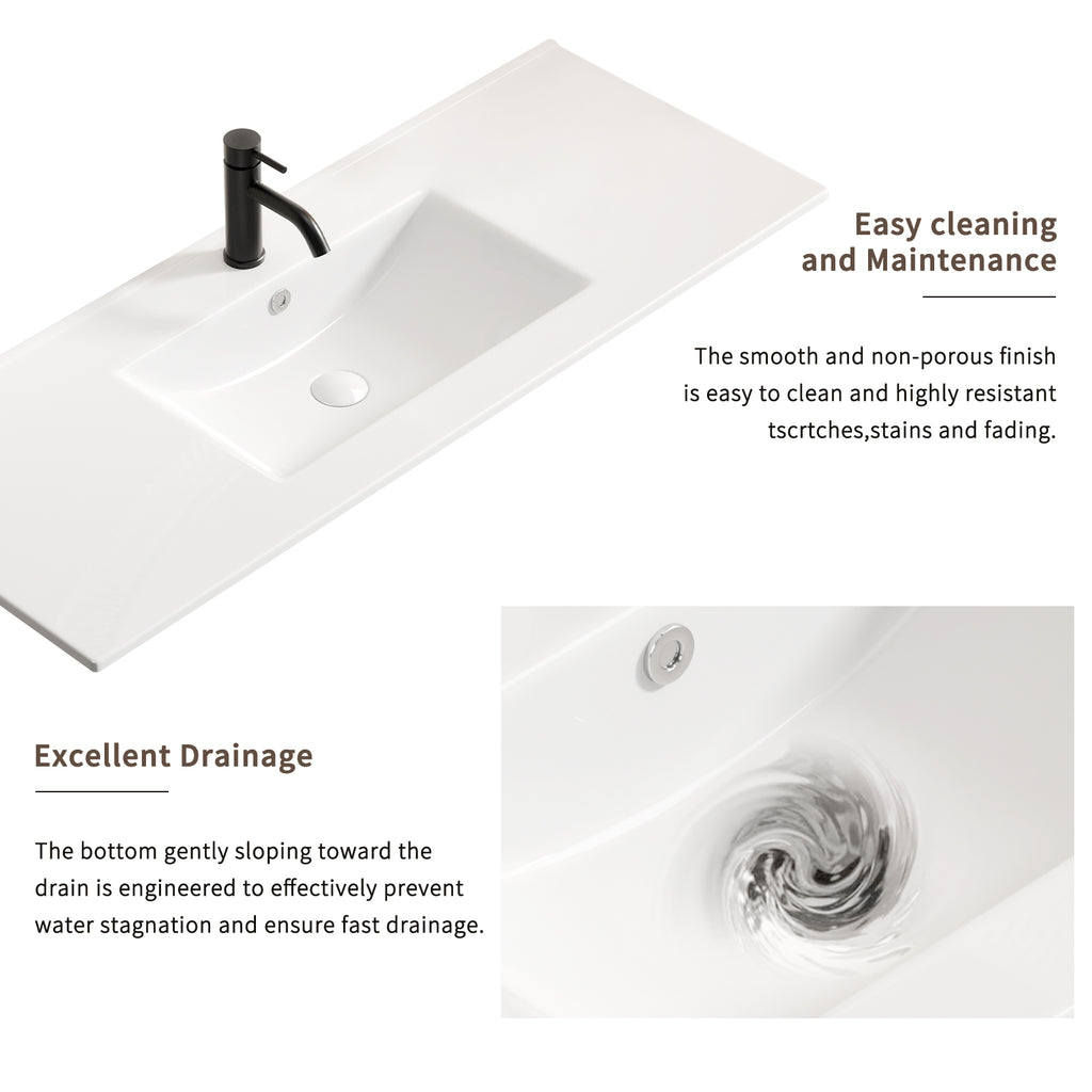 Ceramic Bathroom Sink – Thin Edge Vanity Basin