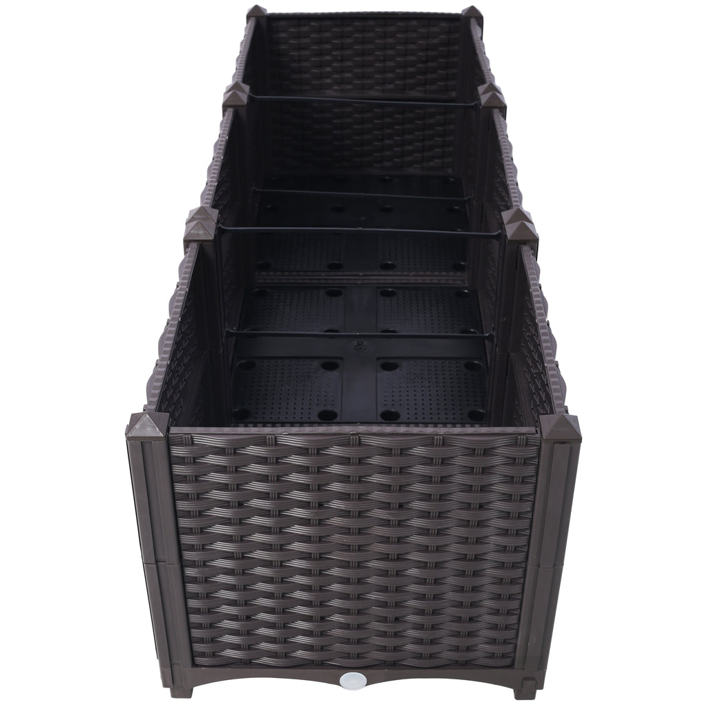 Deep Raised Garden Bed Plastic Planter Boxes