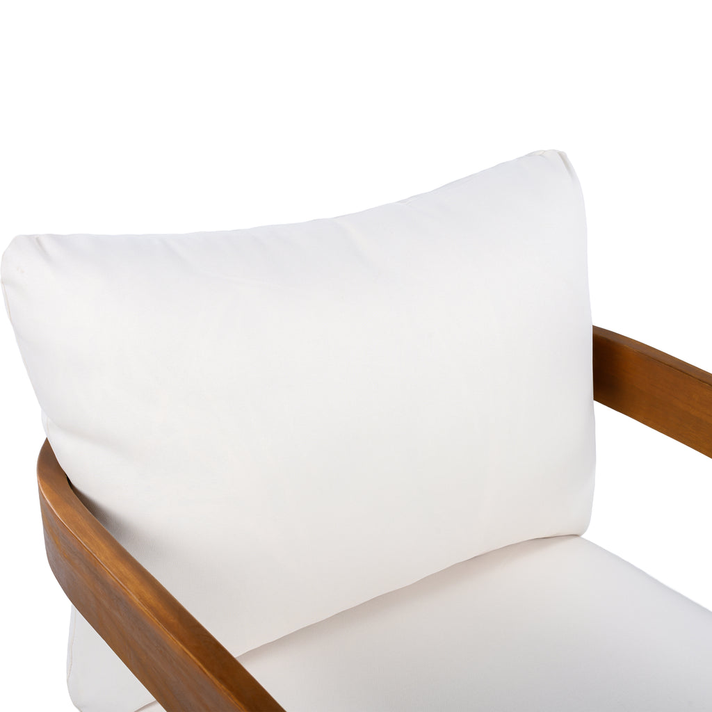 Set of 2 Premium Acacia Wood Outdoor Club Chair