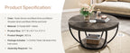 31.7” Round Coffee Table with Storage