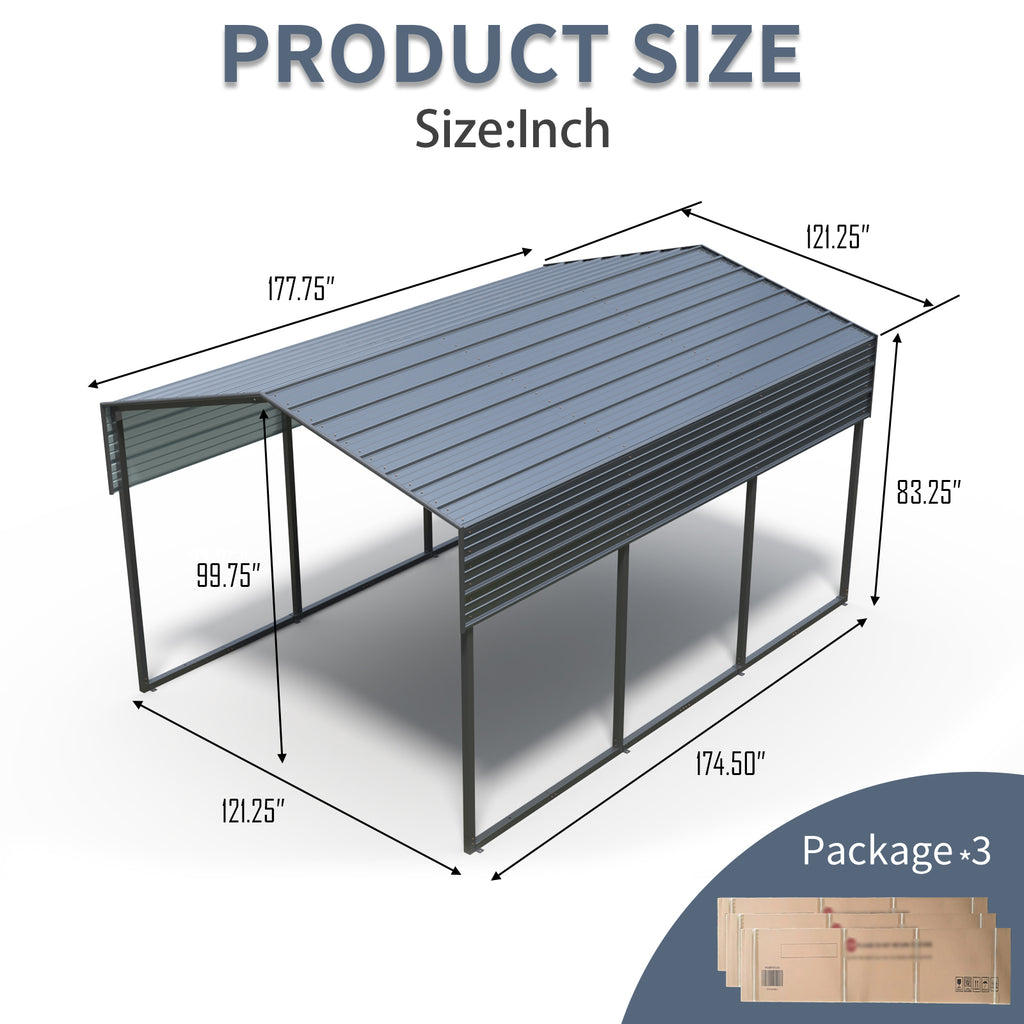 Outdoor Carport - 10 X 15 FT Heavy Duty Canopy